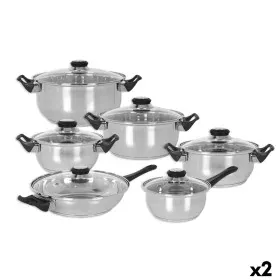 Cookware Quttin Genova 12 Pieces (2 Units) by Quttin, Frying pan and saucepan sets - Ref: S2233572, Price: 76,62 €, Discount: %