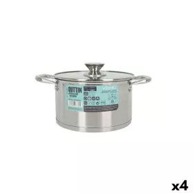 Pot with Glass Lid Quttin Hermes Steel 3 L (4 Units) by Quttin, Stockpots - Ref: S2233578, Price: 53,92 €, Discount: %