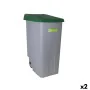 Cubo de Basura con Ruedas Denox 110 L Verde 58 x 41 x 89 cm (2 Unidades) de Denox, Cubos de basura para exterior - Ref: S2233...