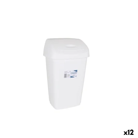 Rubbish bin Tontarelli Aurora White 9L With lid (12 Units) by Tontarelli, Wastebaskets - Ref: S2233837, Price: 51,46 €, Disco...