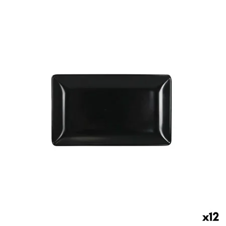 Snack tray La Mediterránea Dark grey 25 x 15 x 2 cm (12 Units) by La Mediterránea, Plates and dishes - Ref: S2234233, Price: ...