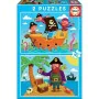 Set de 2 Puzzles Educa 20 Pièces Pirates de Educa, Puzzles classiques - Réf : S2407982, Prix : 7,27 €, Remise : %