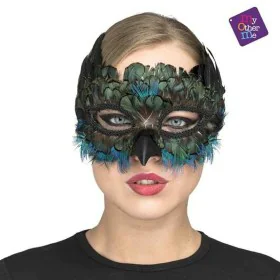 Augenmaske mit Federn My Other Me Schwarz Bunt S von My Other Me, Wimperntusche - Ref: S2419631, Preis: 13,25 €, Rabatt: %