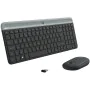 clavier et souris Logitech MK470 Qwertz Allemand Noir Acier de Logitech, Ensembles Clavier et Souris - Réf : M0200199, Prix :...