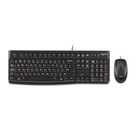 clavier et souris Logitech MK120 QWERTZ Noir Allemand de Logitech, Ensembles Clavier et Souris - Réf : M0200202, Prix : 24,07...