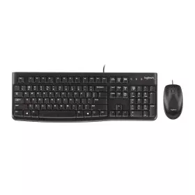 clavier et souris Logitech MK120 QWERTZ Noir Allemand de Logitech, Ensembles Clavier et Souris - Réf : M0200202, Prix : 24,26...