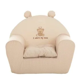 Fauteuil pour enfant I adore my mom 44 x 34 x 53 cm Beige de BigBuy Kids, Meubles pour petits enfants - Réf : S2431833, Prix ...