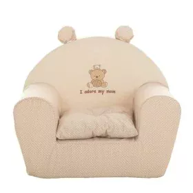 Sillón Infantil I adore my mom 44 x 34 x 53 cm Beige de BigBuy Kids, Muebles para niños pequeños - Ref: S2431833, Precio: 30,...