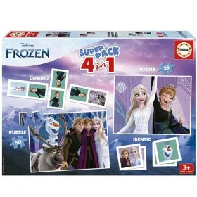 Set of Skill Games Frozen 4-in-1 by Frozen, Jigsaws - Ref: S2436184, Price: 10,48 €, Discount: %