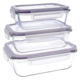 Ensemble de Boîtes à Lunch Quid Frost (3 pcs) Transparent verre 3 Pièces de Quid, Stockage des aliments - Réf : S2700665, Pri...