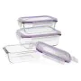 Set de Fiambreras Quid Frost (3 pcs) Transparente Vidrio 3 Piezas de Quid, Almacenamiento de alimentos - Ref: S2700665, Preci...