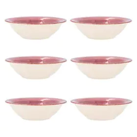 Bol Quid Vita Rosa Cerámica 6 Unidades (18 cm) de Quid, Cuencos y tazones - Ref: S2701954, Precio: 19,87 €, Descuento: %