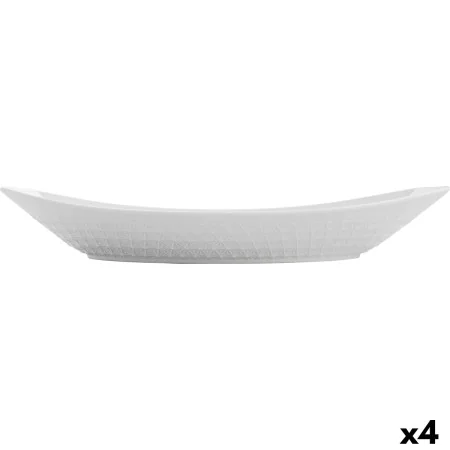 Recipiente de Cozinha Quid Gastro Cerâmica Branco (39,5 x 19 x 8 cm) (4 Unidades) de Quid, Pratos e fontes - Ref: S2704605, P...