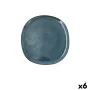 Assiette plate Bidasoa Ikonic Céramique Bleu (20,2 x 19,7 x 1,3 cm) (Pack 6x) de Bidasoa, Plats et plateaux - Réf : S2705052,...