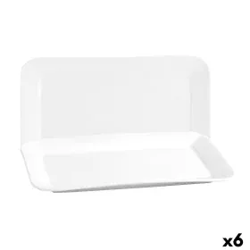 Plat à Gratin Quid Basic Rectangulaire Céramique Blanc (35,8 x 21 cm) (6 Unités) de Quid, Plats et plateaux - Réf : S2707581,...