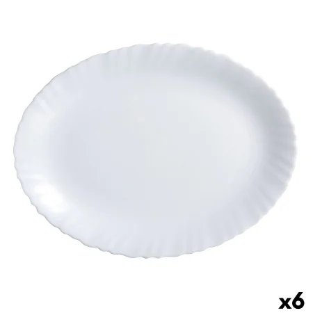 Fuente de Cocina Luminarc Feston Ovalado Blanco Vidrio (Ø 33 cm) (6 Unidades) de Luminarc, Platos y fuentes - Ref: S2709175, ...