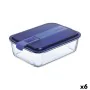 Hermetic Lunch Box Luminarc Easy Box Blue Glass (6 Units) (1,97 l) by Luminarc, Food storage - Ref: S2709835, Price: 65,44 €,...