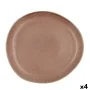 Flat plate Bidasoa Gio Occasional Ceramic Brown 26,5 cm (4 Units) by Bidasoa, Plates and dishes - Ref: S2710124, Price: 25,40...