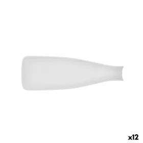 Bandeja de Aperitivos Bidasoa Fosil Blanco Cerámica Alúmina Botella 31 x 10,1 x 4 cm (12 Unidades) de Bidasoa, Platos y fuent...