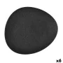 Piatto da pranzo Bidasoa Fosil Nero Ceramica Ovale 28 x 24,8 x 2,5 cm (6 Unità) di Bidasoa, Piatti e teglie - Rif: S2711604, ...