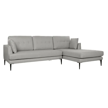 Canapé chaise longue DKD Home Decor Gris Polyester Métal (240 x 160 x 85 cm) de DKD Home Decor, Chaises - Réf : S3022903, Pri...