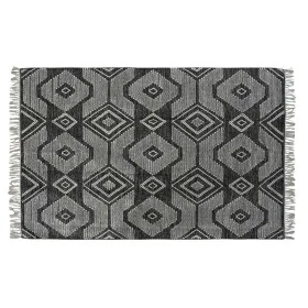 Carpet DKD Home Decor White Black Cotton (120 x 180 x 1 cm) by DKD Home Decor, Area Rugs - Ref: S3027188, Price: 52,16 €, Dis...