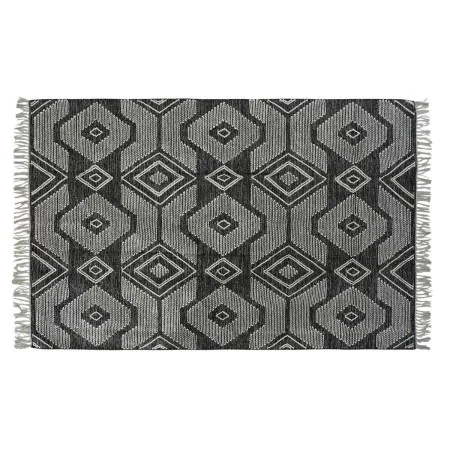 Carpet DKD Home Decor White Black Cotton (120 x 180 x 1 cm) by DKD Home Decor, Area Rugs - Ref: S3027188, Price: 45,69 €, Dis...