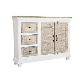 Aparador DKD Home Decor Branco Natural Madeira Madeira de mangueira 122 x 25 x 91 cm de DKD Home Decor, Armários e aparadores...