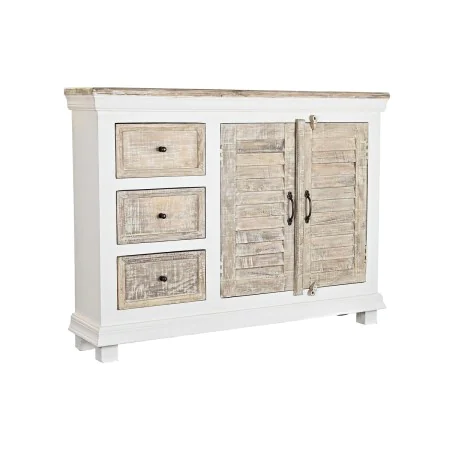 Aparador DKD Home Decor Branco Natural Madeira Madeira de mangueira 122 x 25 x 91 cm de DKD Home Decor, Armários e aparadores...