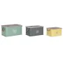 Lot de paniers Home ESPRIT Jaune Vert Gris Brun foncé Métal Vintage 60 x 38 x 32,5 cm de Home ESPRIT, Boîtes et coffres de ra...