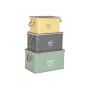 Lot de paniers Home ESPRIT Jaune Vert Gris Brun foncé Métal Vintage 60 x 38 x 32,5 cm de Home ESPRIT, Boîtes et coffres de ra...