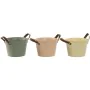 Plantador Home ESPRIT Amarelo Verde Rosa Claro Poliuretano Metal 20 x 20 x 14 cm (3 Unidades) de Home ESPRIT, Vasos - Ref: S3...