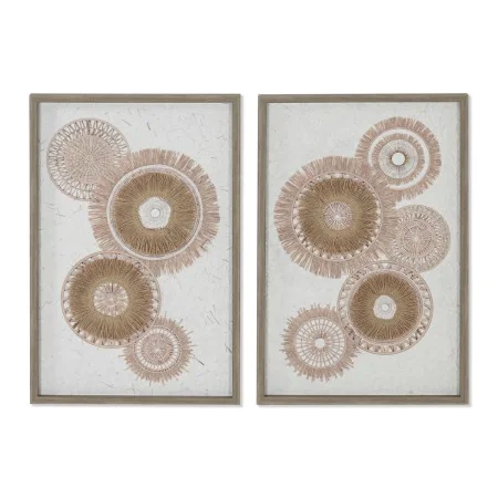 Canvas Home ESPRIT White Natural Boho 40 x 3 x 60 cm (2 Units) by Home ESPRIT, Prints on Canvas - Ref: S3057734, Price: 67,70...