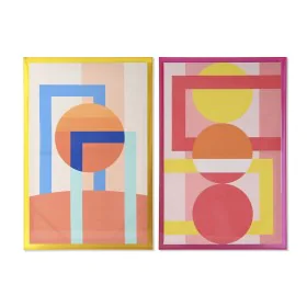 Painting Home ESPRIT Yellow Pink Modern Urban 80 x 3,3 x 120 cm (2 Units) by Home ESPRIT, Prints on Canvas - Ref: S3058553, P...