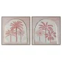 Pintura Home ESPRIT Bege Coral Palmeiras Colonial 60 x 2,5 x 60 cm (2 Unidades) de Home ESPRIT, Impressões sobre tela - Ref: ...