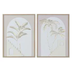 Painting Home ESPRIT White Beige Palms Scandinavian 45 x 2,2 x 60 cm (2 Units) by Home ESPRIT, Prints on Canvas - Ref: S30585...