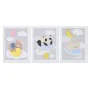 Pintura Home ESPRIT Amarelo Cinzento Infantil 30 x 1,8 x 40 cm (4 Unidades) de Home ESPRIT, Impressões sobre tela - Ref: S305...