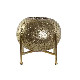 Kerzenschale Home ESPRIT Gold Metall Kristall 24 x 24 x 20 cm von Home ESPRIT, Kerzenständer und Kerzenhalter - Ref: S3058608...