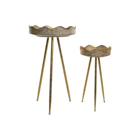 Set of Planters Home ESPRIT Golden Metal Arab 46 x 46 x 84,5 cm (2 Pieces) by Home ESPRIT, Cachepots - Ref: S3058622, Price: ...