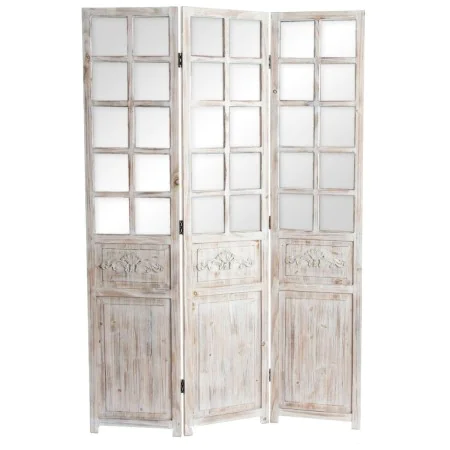 Paravento Home ESPRIT Bianco Abete Specchio 120 x 3 x 180 cm di Home ESPRIT, Paraventi - Rif: S3058637, Prezzo: 148,79 €, Sco...