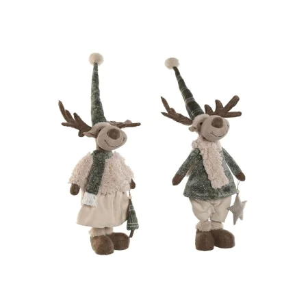 Christmas bauble Home ESPRIT Green Beige Reindeer 29 x 16 x 60 cm (2 Units) by Home ESPRIT, Christmas - Ref: S3058656, Price:...