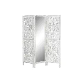 Paravent Home ESPRIT Blanc Bois de manguier Miroir 152 x 2 x 182 cm de Home ESPRIT, Paravents - Réf : S3058698, Prix : 246,55...