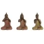 Figura Decorativa Home ESPRIT Naranja Coral Lima Resina Buda Oriental 9 x 6 x 13 cm (3 Unidades) de Home ESPRIT, Adornos - Re...