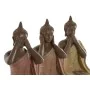 Decorative Figure Home ESPRIT Orange Coral Lime Resin Buddha Oriental 9 x 6 x 13 cm (3 Units) by Home ESPRIT, Ornaments - Ref...