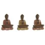 Decorative Figure Home ESPRIT Orange Coral Lime Resin Buddha Oriental 19,5 x 16 x 25,5 cm (3 Units) by Home ESPRIT, Ornaments...