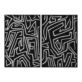 Painting Home ESPRIT White Black Modern 83 x 4 x 123 cm (2 Units) by Home ESPRIT, Prints on Canvas - Ref: S3058723, Price: 21...