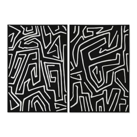 Pintura Home ESPRIT Branco Preto Moderno 83 x 4 x 123 cm (2 Unidades) de Home ESPRIT, Impressões sobre tela - Ref: S3058723, ...