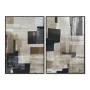 Cadre Home ESPRIT Noir Beige Abstrait Urbaine 83 x 4 x 123 cm (2 Unités) de Home ESPRIT, Impressions sur toile - Réf : S30587...