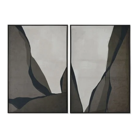 Painting Home ESPRIT Black Green Abstract Urban 83 x 3,8 x 123 cm (2 Units) by Home ESPRIT, Prints on Canvas - Ref: S3058725,...