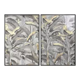 Cuadro Home ESPRIT Verde Beige Dorado Tropical 83 x 4 x 123 cm (2 Unidades) de Home ESPRIT, Impresiones sobre lienzo - Ref: S...